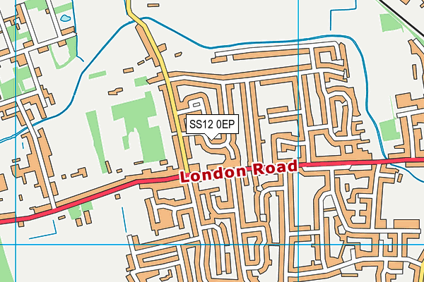 SS12 0EP map - OS VectorMap District (Ordnance Survey)