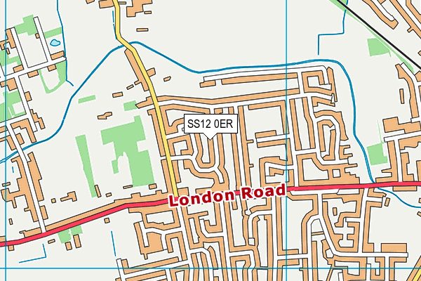 SS12 0ER map - OS VectorMap District (Ordnance Survey)