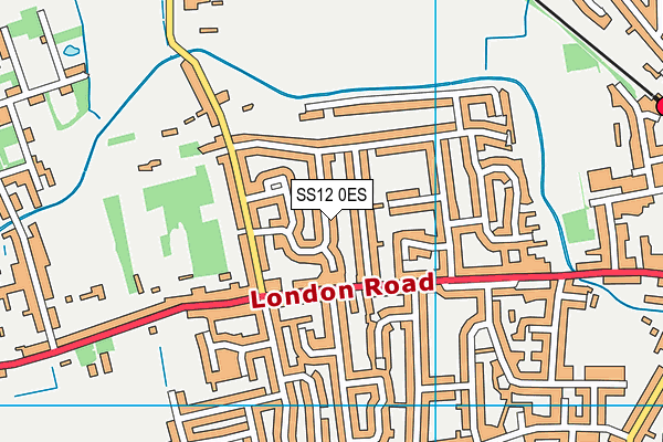 SS12 0ES map - OS VectorMap District (Ordnance Survey)