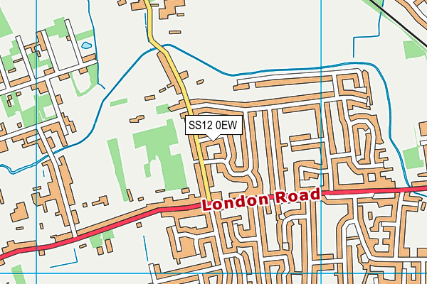 SS12 0EW map - OS VectorMap District (Ordnance Survey)