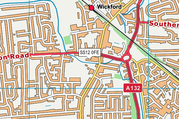 SS12 0FE map - OS VectorMap District (Ordnance Survey)