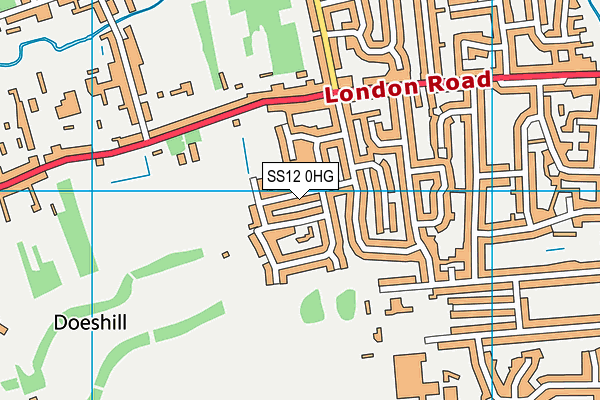 SS12 0HG map - OS VectorMap District (Ordnance Survey)