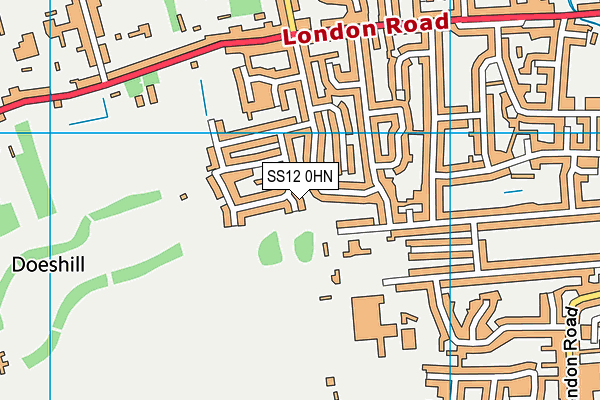 SS12 0HN map - OS VectorMap District (Ordnance Survey)