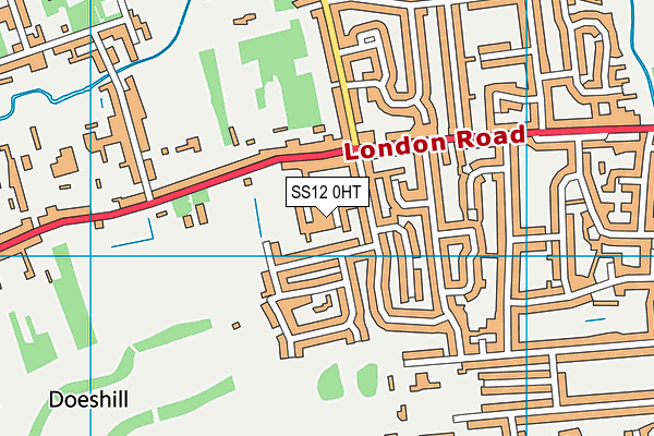 SS12 0HT map - OS VectorMap District (Ordnance Survey)