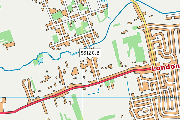 SS12 0JB map - OS VectorMap District (Ordnance Survey)