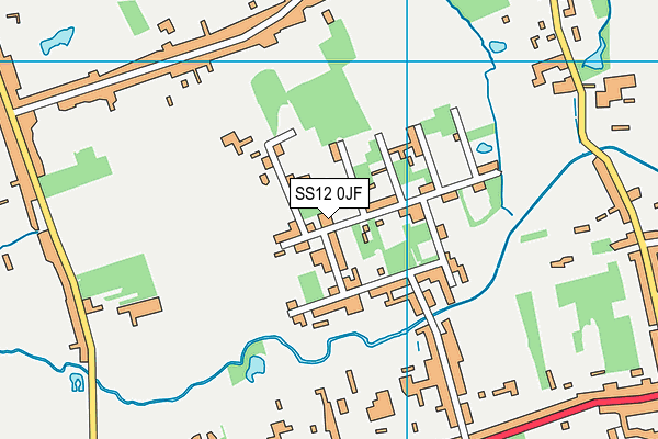 SS12 0JF map - OS VectorMap District (Ordnance Survey)