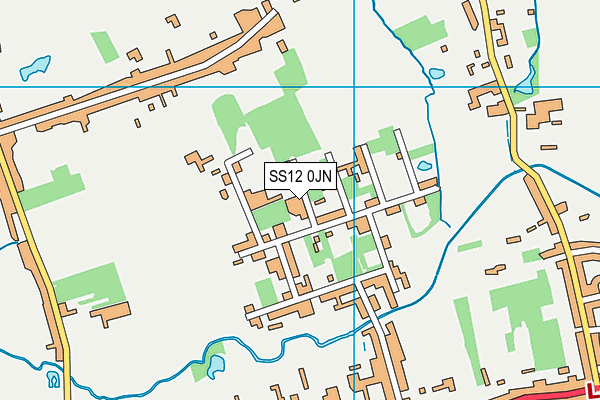 SS12 0JN map - OS VectorMap District (Ordnance Survey)