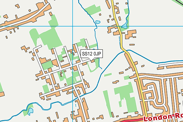 SS12 0JP map - OS VectorMap District (Ordnance Survey)