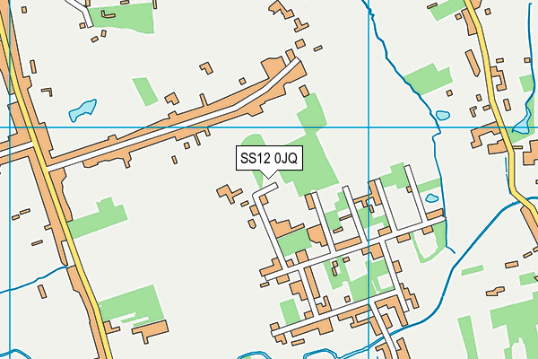 SS12 0JQ map - OS VectorMap District (Ordnance Survey)