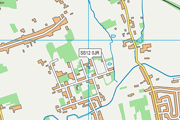 SS12 0JR map - OS VectorMap District (Ordnance Survey)