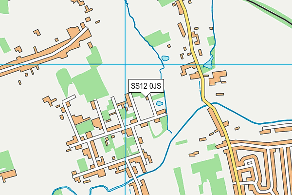 SS12 0JS map - OS VectorMap District (Ordnance Survey)