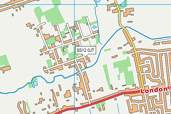 SS12 0JT map - OS VectorMap District (Ordnance Survey)