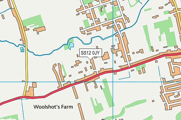 SS12 0JY map - OS VectorMap District (Ordnance Survey)