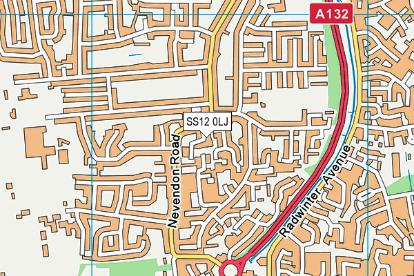 SS12 0LJ map - OS VectorMap District (Ordnance Survey)