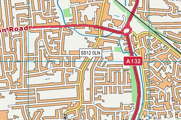 SS12 0LN map - OS VectorMap District (Ordnance Survey)
