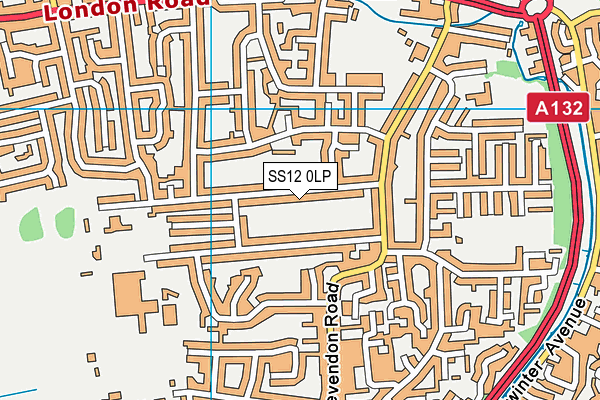 SS12 0LP map - OS VectorMap District (Ordnance Survey)