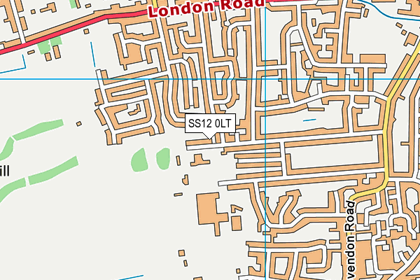 SS12 0LT map - OS VectorMap District (Ordnance Survey)