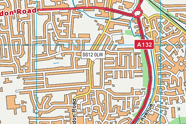 SS12 0LW map - OS VectorMap District (Ordnance Survey)