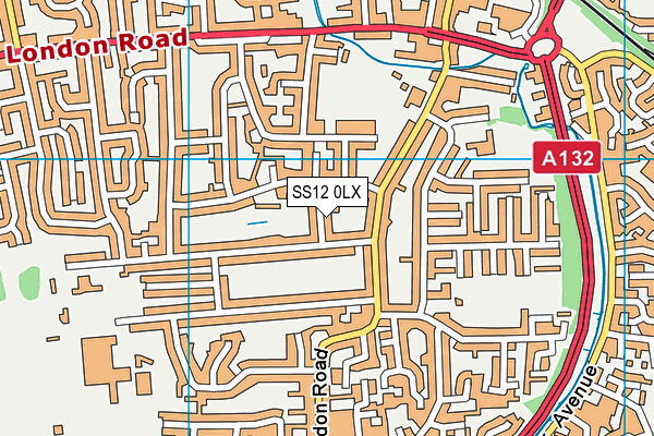 SS12 0LX map - OS VectorMap District (Ordnance Survey)