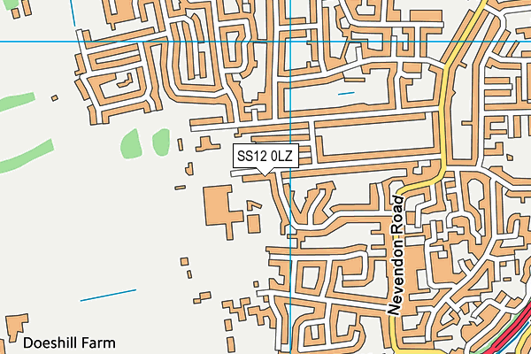 The Bromfords School map (SS12 0LZ) - OS VectorMap District (Ordnance Survey)