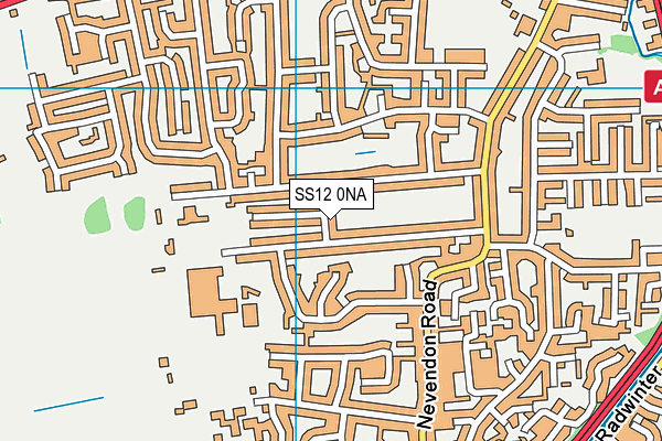 SS12 0NA map - OS VectorMap District (Ordnance Survey)