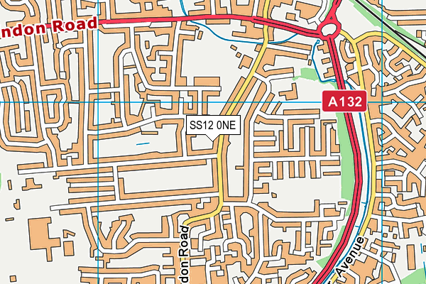 SS12 0NE map - OS VectorMap District (Ordnance Survey)