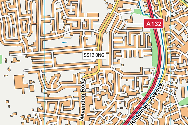 SS12 0NG map - OS VectorMap District (Ordnance Survey)