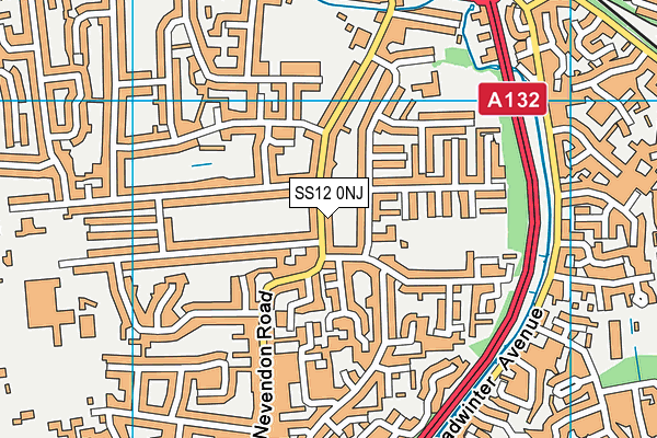 SS12 0NJ map - OS VectorMap District (Ordnance Survey)