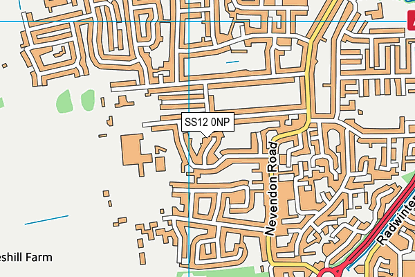 SS12 0NP map - OS VectorMap District (Ordnance Survey)