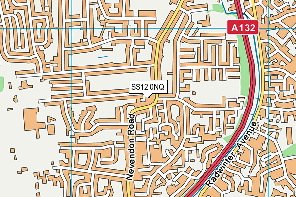SS12 0NQ map - OS VectorMap District (Ordnance Survey)