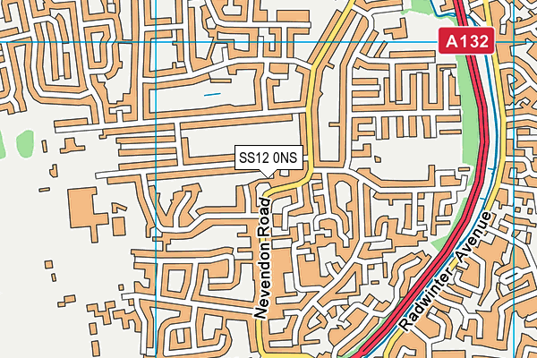SS12 0NS map - OS VectorMap District (Ordnance Survey)