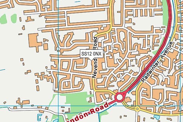 SS12 0NX map - OS VectorMap District (Ordnance Survey)