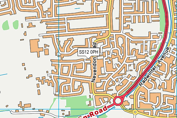 SS12 0PH map - OS VectorMap District (Ordnance Survey)