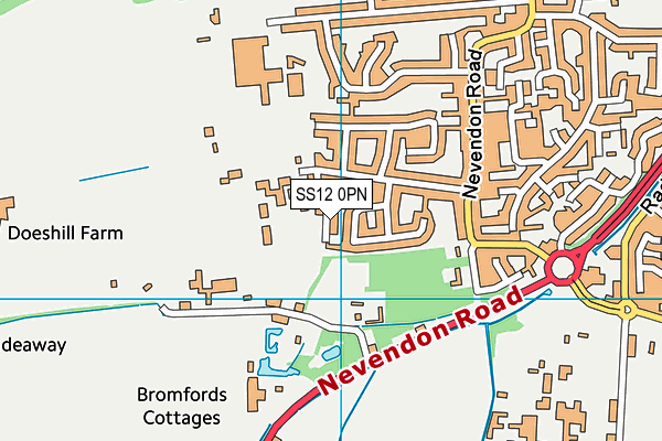 SS12 0PN map - OS VectorMap District (Ordnance Survey)