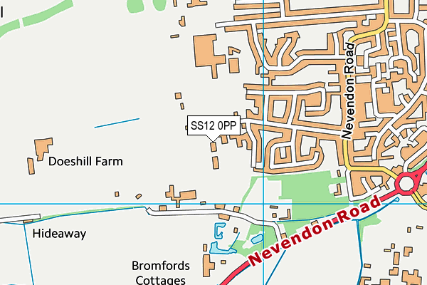 SS12 0PP map - OS VectorMap District (Ordnance Survey)