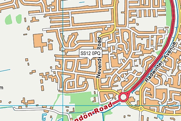 SS12 0PQ map - OS VectorMap District (Ordnance Survey)