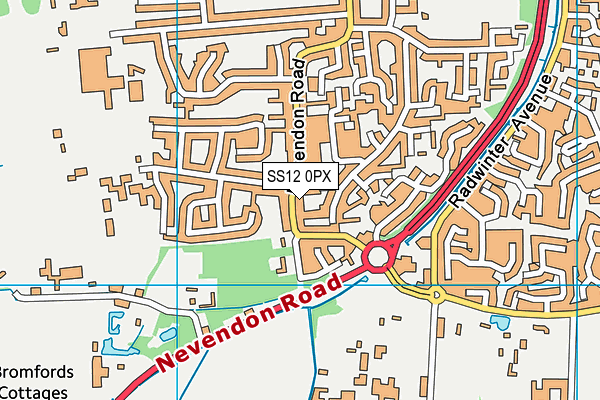 SS12 0PX map - OS VectorMap District (Ordnance Survey)