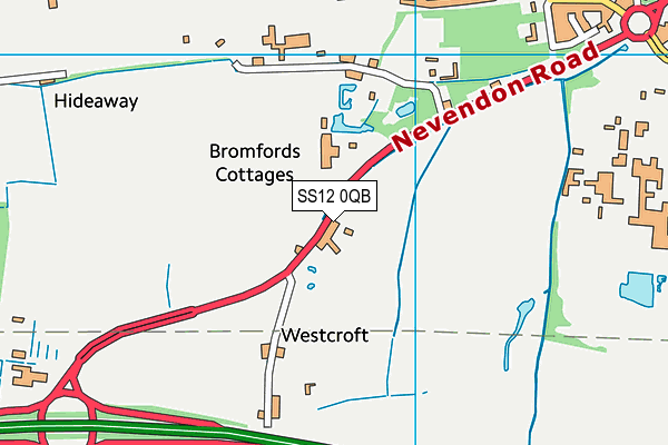 SS12 0QB map - OS VectorMap District (Ordnance Survey)