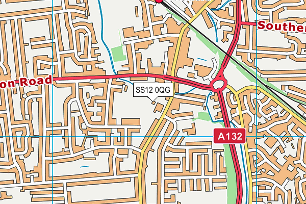 Nevendon Road Recreation Ground map (SS12 0QG) - OS VectorMap District (Ordnance Survey)