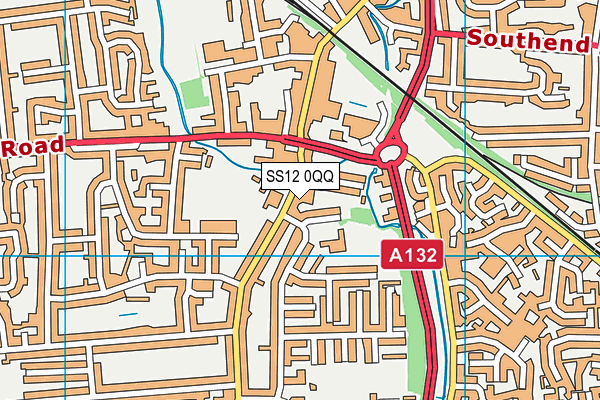 SS12 0QQ map - OS VectorMap District (Ordnance Survey)