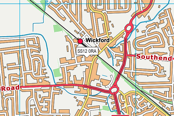 SS12 0RA map - OS VectorMap District (Ordnance Survey)