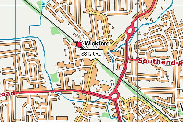 SS12 0RD map - OS VectorMap District (Ordnance Survey)