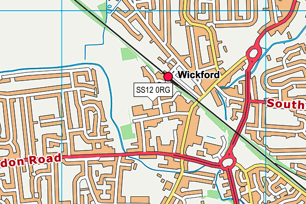 Wickford Swim & Fitness Centre map (SS12 0RG) - OS VectorMap District (Ordnance Survey)