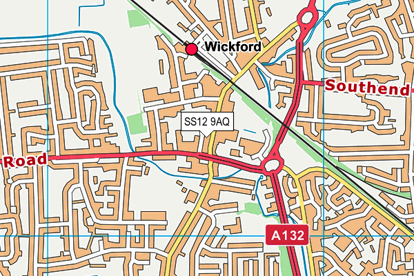 SS12 9AQ map - OS VectorMap District (Ordnance Survey)
