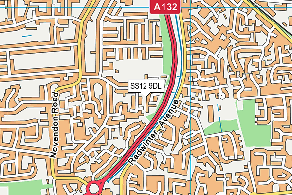 SS12 9DL map - OS VectorMap District (Ordnance Survey)