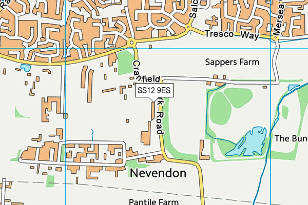 Cranfield Park map (SS12 9ES) - OS VectorMap District (Ordnance Survey)