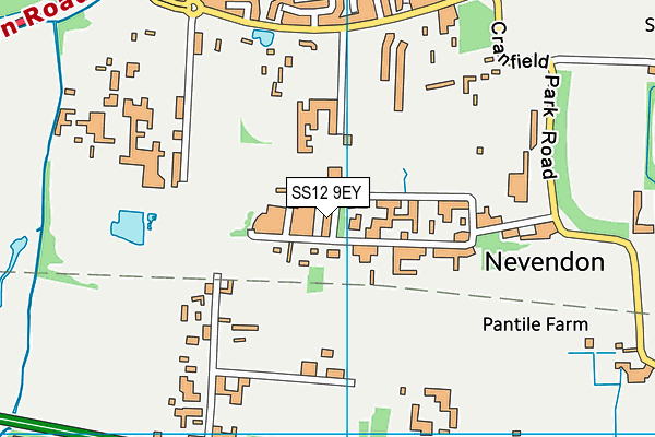 SS12 9EY map - OS VectorMap District (Ordnance Survey)