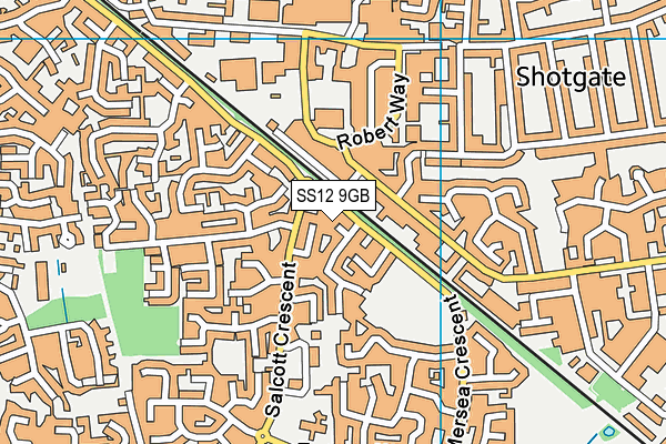 SS12 9GB map - OS VectorMap District (Ordnance Survey)