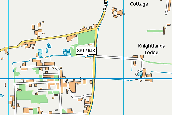 SS12 9JS map - OS VectorMap District (Ordnance Survey)