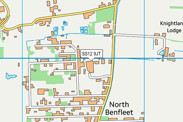 SS12 9JT map - OS VectorMap District (Ordnance Survey)